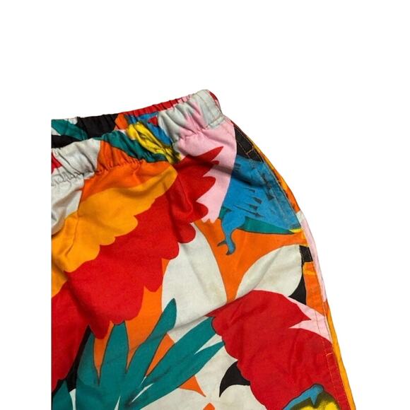Vintage 80s Kudos bathing suit tropical parrot swim trunks board shorts sz med - Picture 2 of 6